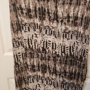 Grounded Collection - Brown Abstract Patterned Maxi Skirt